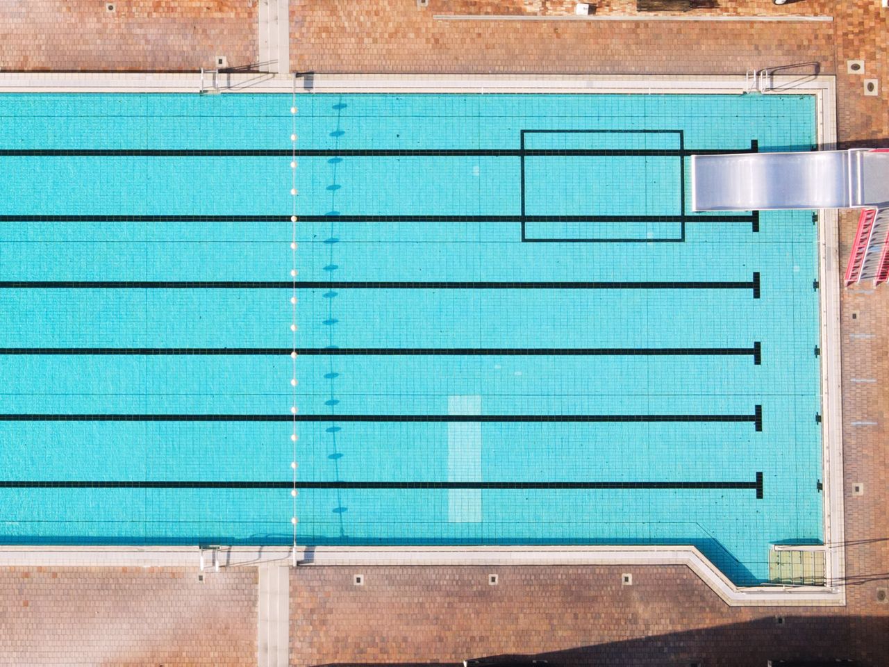 Clean, well-maintained commercial swimming pool